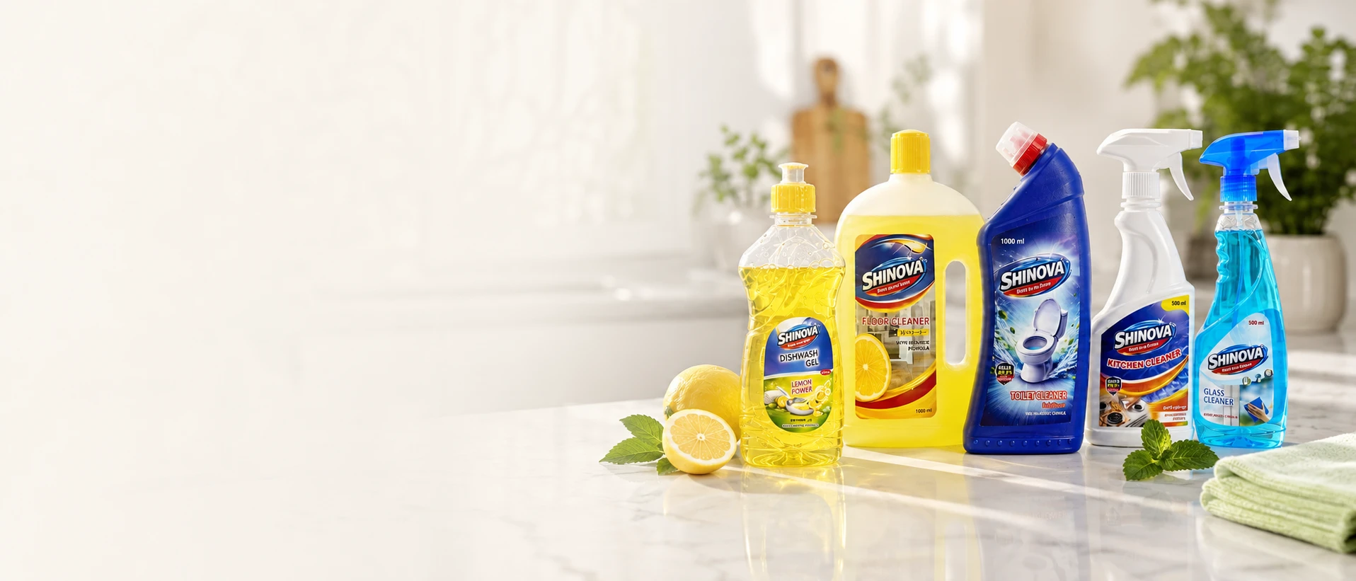 Shinova home cleaning product collection
