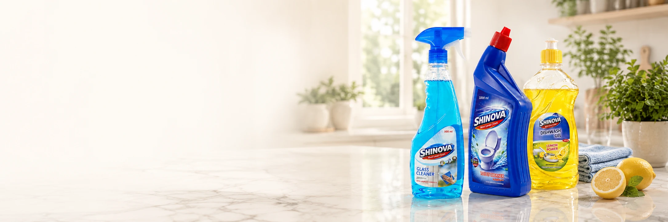 Shinova home cleaning product collection
