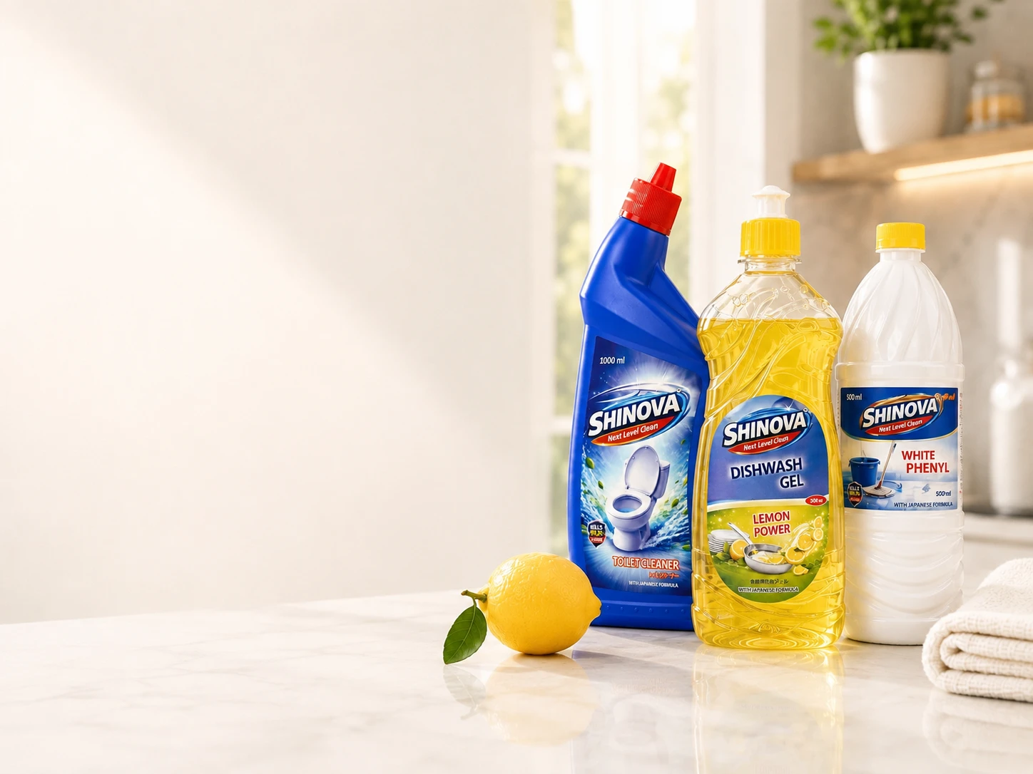 Shinova home cleaning product range