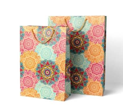  Classic Mandala Print Paper Bag 