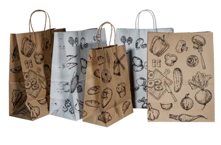  Kraft Paper Carry Bags 