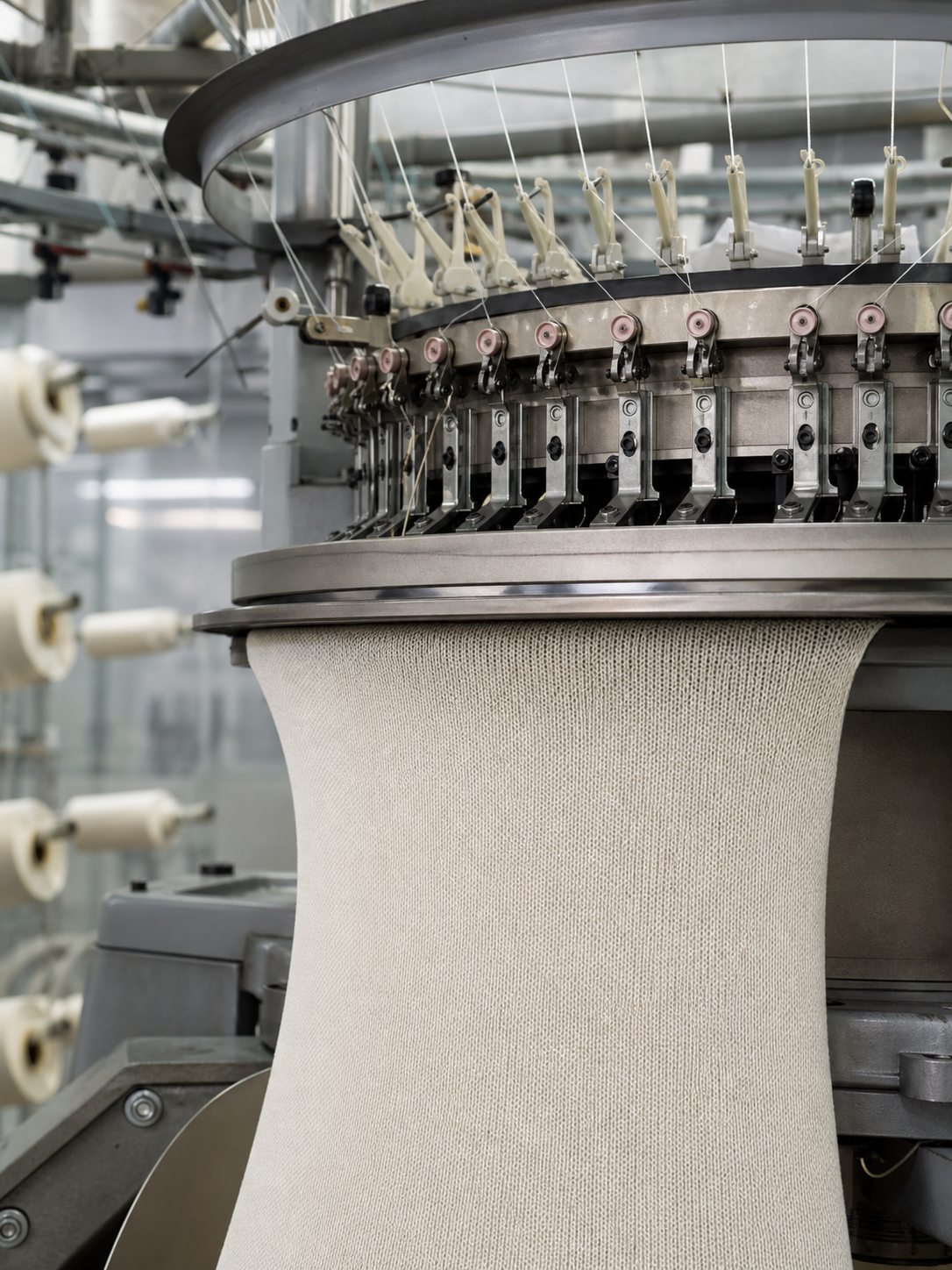 Knitting stage of the Servoknit manufacturing process