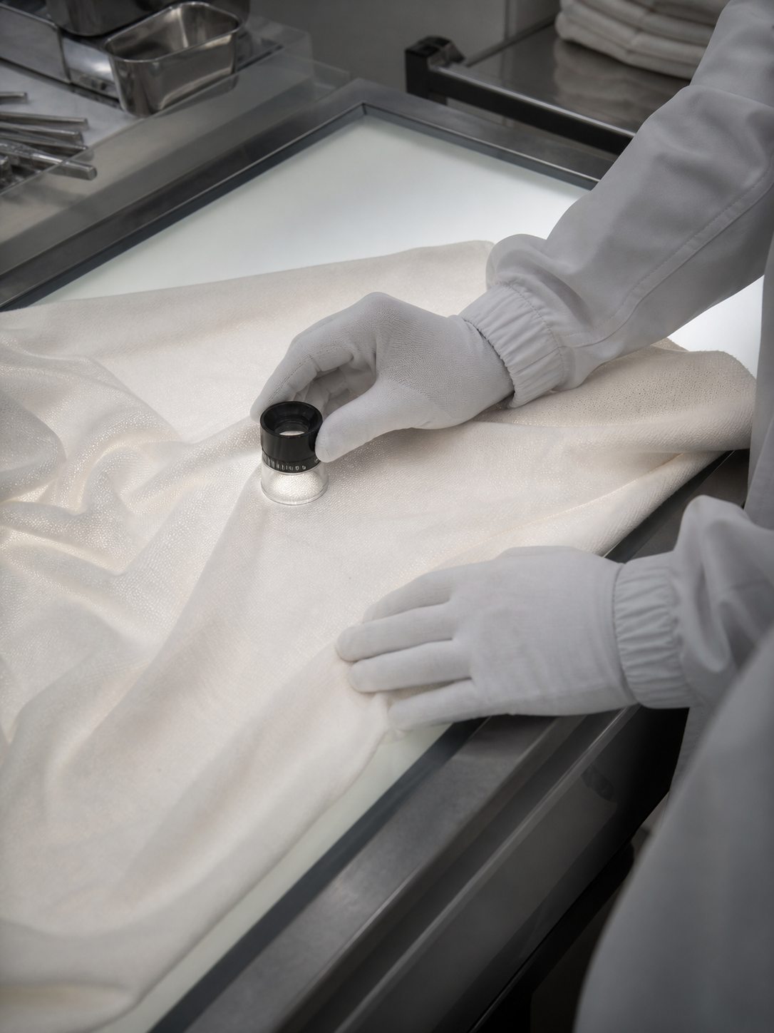 Inspection stage of the Servoknit manufacturing process